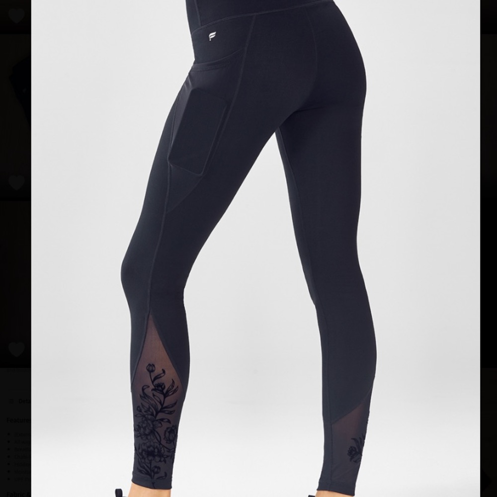 Fabletics Mid-Rise Mesh Powerhold Leggings